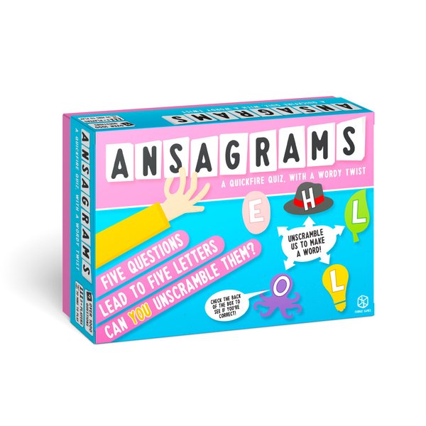 Format Games Ansagrams Party Game - Quick Word Quiz Challenge! Fast-Paced Trivia Game, Fun Family Game for Kids & Adults, Ages 12+, 3-10 Players, 30-60 Minute Playtime, Made