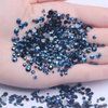 Mixed 1000pcs 2-6mm Navy Blue AB Resin Nail Rhinestones 3D Non Hotfix Glitter Round Flatback Nail Stones Strass Gems Diamonds DIY Nail Art Decoration (25 Navy Blue AB)