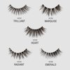 VLuxe Crystal Glow False Eyelashes, Natural Luster Faux Mink Fake Eye Lash with Special Cut, Luminous Shine & Subtle Sparkle for Stunning Natural Look (Trilliant)