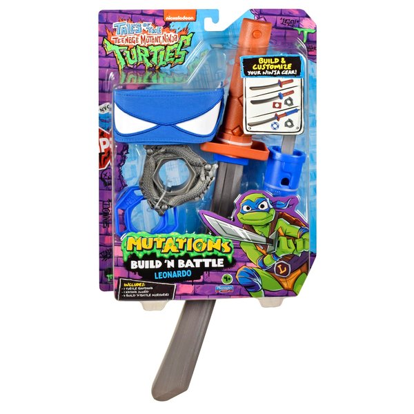 Tales of Teenage Mutant Ninja Turtles: Mutations Build N Battle Leonardo Katana Sword Basic Role Play Set by Playmates Toys