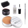MEICOLY 5 Pcs Scars Wax SFX Special Effects Makeup Kit,Halloween Fake Blood,Face Putty Wound Modeling Wax(1.67Oz) with Spatula, Stipple Sponge, Scab Coagulated Blood Gel(1.06Oz),5ml Castor Sealer