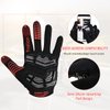 Firelion Long Finger Outdoor MTB Downhill Off Road Bicycle Gloves (Red, Medium)