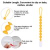 Baby Food Grade Silicone Carrier Vehicle Teether Toy with One Piece Design Pacifier Clip Holder,Teething Pain Relief Toys Gift Set for 3 Months+ Boys and Girls,Freezer Safe,BPA Free. (Excavator)