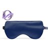 ASUTRA Silk Eye Pillow for Sleep, Navy | Filled w/Lavender & Flax Seeds | Weighted | Meditation & Light Blocking Blindfold