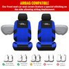 AUTOYOUTH Car Seat Covers Full Set, Front Bucket Seat Covers with Split Bench Back Seat Covers for Cars for Women Full Set Seat Protectors - 9pcs,Blue…