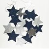 Navy Blue Glitter Silver Birthday Party Decorations Outer Space Decorations 2pcs Navy Blue Glitter Silver Paper Star Garlands Star String for Baby Shower Decorations