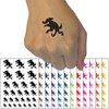 Scruffy Werewolf Dog Wolf Man Monster Halloween Temporary Tattoo Water Resistant Fake Body Art Set Collection - Hot Pink (One Sheet)