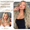 KooKaStyle Hair Extensions, 7PCS Clip in Long Mermaid Wavy Hair Extensions Thick Natural Hairpieces Double Weft for Women Full Head (20 Inch, Beach Blonde)