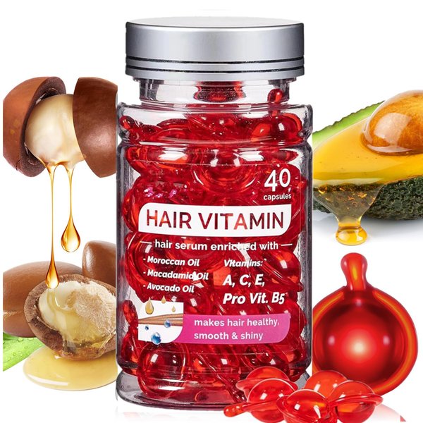 podafu No Rinse Hair Treatment Serum, Hair Vitamin Serum Oil Capsules, Enriched with Vitamin A C E B5, Moroccan Avocado Oil for Hair Repair, Moisturizing, Conditioner for Women & Men
