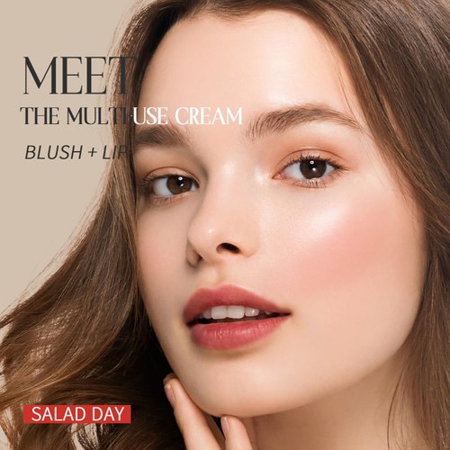 MYMERRY Blush Stick, Cream Blush for Cheeks and Lip Tint, Dewy Finish, Buildable & Blendable Color, Lightweight & Long-Lasting Formula | Coral,0.53fl.Oz