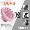 HHWXMHH Scalp Massager, Soft Silicone Hair Scrubber for Hair Growth & Head Massage, Shampoo Brush Scalp Scrubber, Dry & Wet Shower Hair Brush for Women Men Adult Child (Pink)