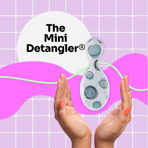 Wet Brush Mini Detangler Hair Brush, Teal Dots (Watercolor Motif) - Travel Hair Brush - Ultra-Soft IntelliFlex Bristles Glide Through Tangles with Ease - Protects Against Split Ends and Pain-Free