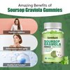 2 Pack Soursop Graviola Gummies - 3000mg Extra Strength Soursop Leaves Supplement with Vitamin C, Zinc - Digestive Aid, Immune Support & Antioxidant - Sugar-Free, Non-GMO, Vegan, 120 Counts