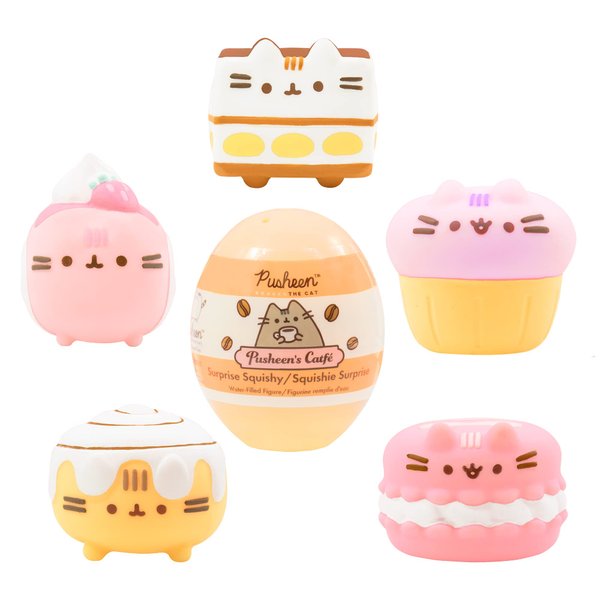 Hamee Pusheen the Cat Cute Water Filled Surprise Capsule Squishy Toy [Series 3] [Pusheen Café] [Birthday Gift Bag, Party Favor, Gift Basket Filler, Stress Relief Toy] – 1 Pc. (Mystery – Blind Capsule)