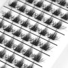 ETVITE Lash Clusters DIY Cluster Lashes Individual Lashes, 3D Effect C Curl Home Eyelash Extensions Manga Eyes, Soft Light Natural Look New Styles（Libra 10mm)