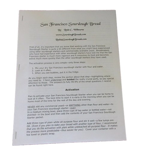 San Francisco Sourdough Starter-The Genuine Wild Yeast and Lactobacillus from San Francisco with an Unconditional Replacement Guarantee