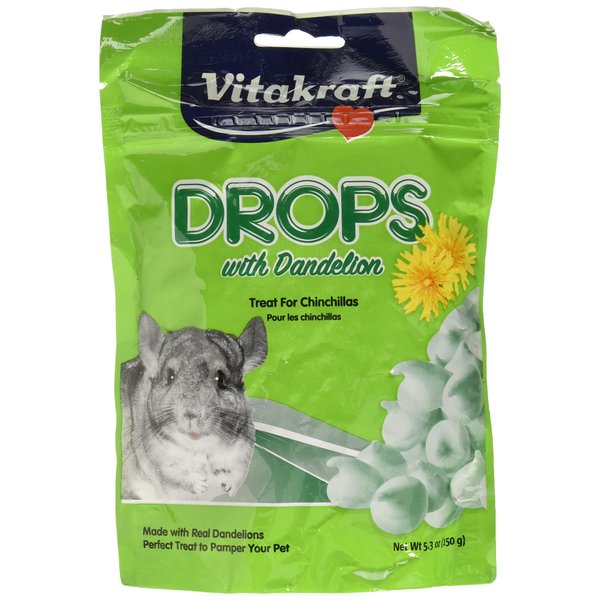 Vitakraft (2 Pack) Dandelion Drops for Chinchillas (5.3 Ounces Per Pack)
