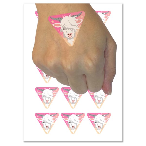 Handsome Goat Emo Goth Temporary Tattoo Water Resistant Fake Body Art Set Collection - 15 2" Tattoos (1 Sheet)