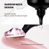 MAGYCAT 2Pcs 45ML Nail Art Rhinestone Glue Gel Super Strong Adhesive NO Wipe Gel Nail Glue for Rhinestones 3D DIY Decorations Nail Gem Glue for Nail Crystals Beads Diamond (15ML+30ML)