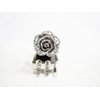 Tiny mini silver metal silver flower hair claw clip