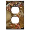 Art Plates - Outlet Cover OVERSIZE Switch Plate - OVER SIZE Decorative Metal Wall Plate - Klimt: Sea Serpents III - (Made in USA)
