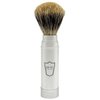 Parker Full Size Travel Shaving Brush with Pure Badger Bristles - Ingenious Design Stores the Brush Head in the Handle Making the Brush Compact for Travel