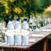 32pcs Greenery Thank You for Celebrating Water Bottle Labels, Neutral Greenery Floral Wedding/Bridal Party Stickers, Love Laughter and Happily Ever After Water Bottle Lables for Wedding