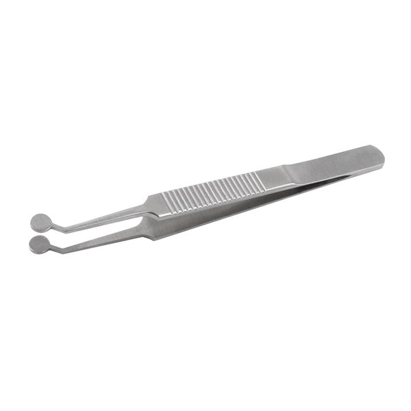 Meibomian Gland Expressor Forceps, Eyelid Gland Blockage Unblocking Physiotherapy Tools, Stainless Steel Eyelid Massage Tweezers-Round Tip for Men Women(Silver)