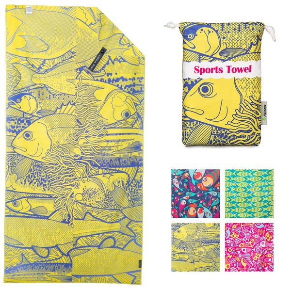 4Monster Microfiber Beach Towel Quick Dry,Super Absorbent Lightweight Travel Towel for Swimmers, Sand Free Camping Towel, Beach Towels for Pool, Swim, Water Sports,Yoga,Gym,Backpacking