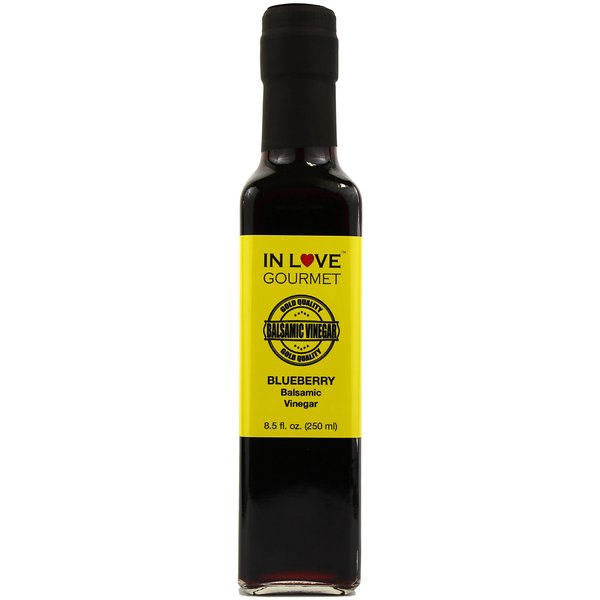 In Love Gourmet Blueberry Balsamic Vinegar 250ML/8.5oz Great on Salads, Steaks, Venison and Amazing on Ice Cream