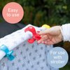 All4Ella Baby Blanket Stroller Clips (4 Pack) | Hooks Muslin to Stroller | Australian Baby Product | Infant/Toddler | Peach/Cream