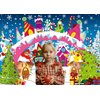 XCKALI Christmas Backdrop Christmas Village Backdrop Winter Christmas Happy New Year Family Holiday Party Decoration Xmas Baby Shower Party Supplies 8x6FT