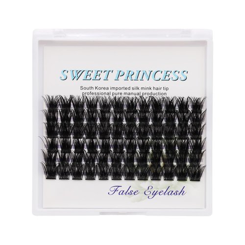 Bodermincer 72 Cluster Bundles 3D Effect Glue Bonded Individual LashEyelash Extensions Natural Style (14MM)