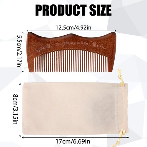 Labor Wooden Comb Set, Sandalwood Birthing Comb for Women Labor Pain Pregnancy Wood Comb Natural Birth Essentials with Cloth Bag Gift for Pregnant Women First Time Moms Must