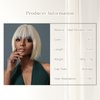Aida ble Blonde Bob Wigs - 12'' Short 613 Bob Wigs for Women Bob Wig With Bangs Super Soft and Easy to Wear Straight Bob Wig, Colorful Synthetic Wig for Daily, Cosplay, Halloween