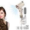 Adjustable Hands-Free Hair Dryer Holder with 3 Powerful Adhesive Wall Hooks for Bathroom, Wall Mounting