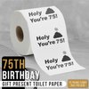 75th Birthday Decorations Toilet Paper for Men & Women - Funny Design Novelty Great Hilarious Gag Gift – Eco-Friendly, Ultra Soft & Comfortable – Perfect for Birthday Christmas & Party Supplies