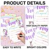 Qlnuk Unicorn 4th Birthday Invitations Four Ever Magical Unicorn Girl Forth Birthday Invites With Envelopes Set of 20