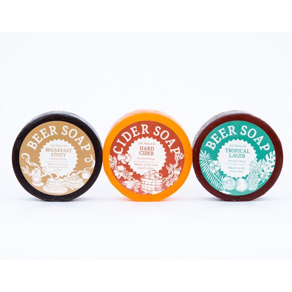 Swag Brewery Beer Soap 3-Pack (Made in USA) - Breakfast Stout + Hard Cider + Tropical Lager