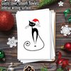The Best Card Company - 12 Beautiful Merry Christmas Cards (1 Design, 12 Cards) - Bulk Boxed Xmas Stationery Set with Envelopes - Meowy Christmas B3265AXSG