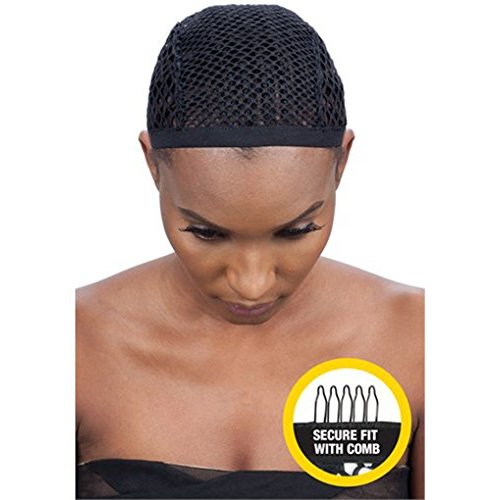 Freetress Braids Crochet Wig Cap with Combs Diamond Shape Net (3 Pack)