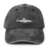 ZLYC Embroidered Cotton Baseball Cap Adjustable Strapback Hat (Shark Grey)