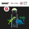 Sigg - Kids Water Bottle - KBT Glow Dinosaurs - With Glow Top - Leakproof - Lightweight - BPA Free - 100% Recycled Aluminum - Black - 14 Oz