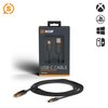 SCUF Braided USB-C Cable - Black 12ft / 3.6 Meters USB Type C Connection and Charging for Xbox, PS5 Controllers and Smart Phones - Light Gray - Xbox Series X