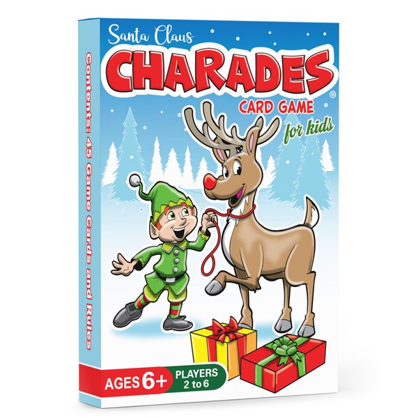 Arizona GameCo Santa Claus Charades, a Fun Christmas Game for Kids Ages 6+ – No Reading is Required to Play – Christmas Party, Family Board Game Night, Gift Idea, Stocking Stuffers