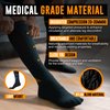 Doc Miller Compression Socks for Women and Men 20-30mmHg Compression Socks Men for Varicose Veins and Improved Circulation, Graduated Compression Socks (Black, Medium)