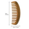 Louise Maelys 2pcs Sandalwood Wide Tooth Hair Combs Moon Shape Wooden Comb for Curly Hair