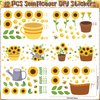 Erweicet Sunflower Party Favors 72 PCS Slap Braclets Temporary Tattoos DIY Stickers Keychains Straws Gift Bags for Summer Autumn Sunflower Theme Party Baby Shower Goodies Bag Filler