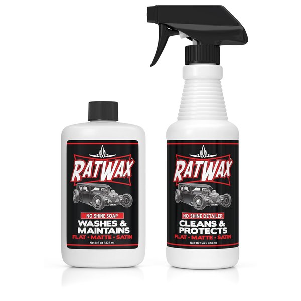 Rat Wax Matte Finish No Shine Detailer & Car Soap Kit