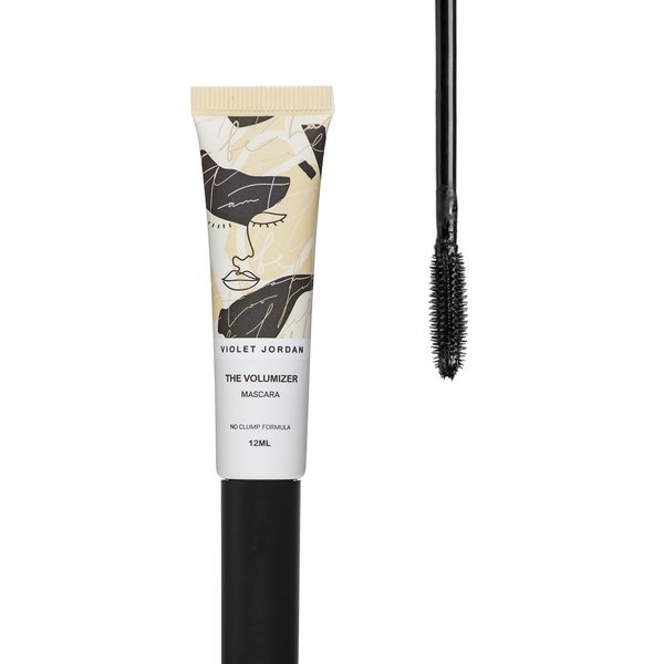 VIOLET JORDAN The Volumizer Mascara - Hydrating & Moisturizing Vegan Mascara for Older Mature Women with Washable Silicone Brush (Soft Black)
